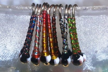 Two Tone Black & White Glass Fly Tying Beads