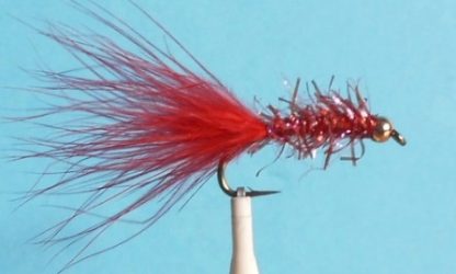 UV2 Straggle Leech Fly - Red & Gold