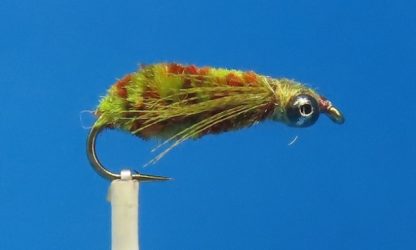 MC Hammer Dragon Dragonfly Nymph Fly Pattern - Mottled Molter (Limey)