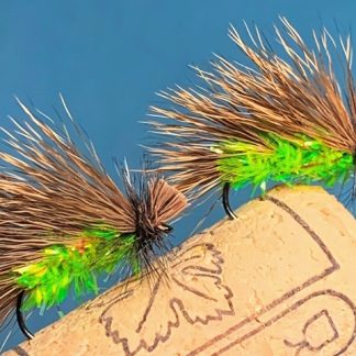 MikStraggle Sedge Caddis Adult Dry Fly Chartreuse