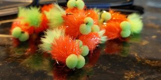 Booby Fly - Two Tone Chartreuse & Orange Hooters